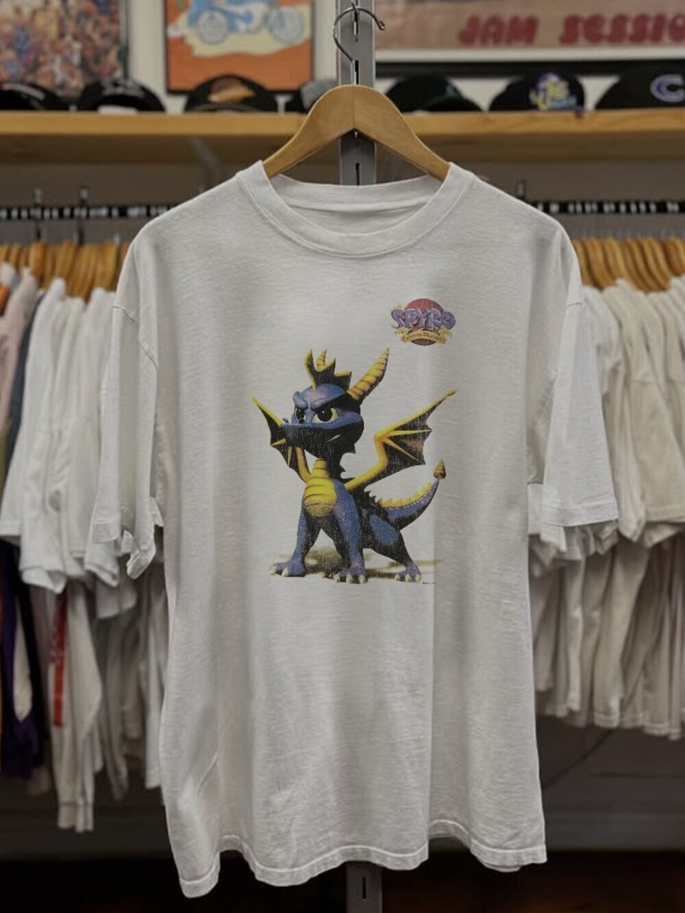 1998 Spyro The Dragon Promo Washed White Tee